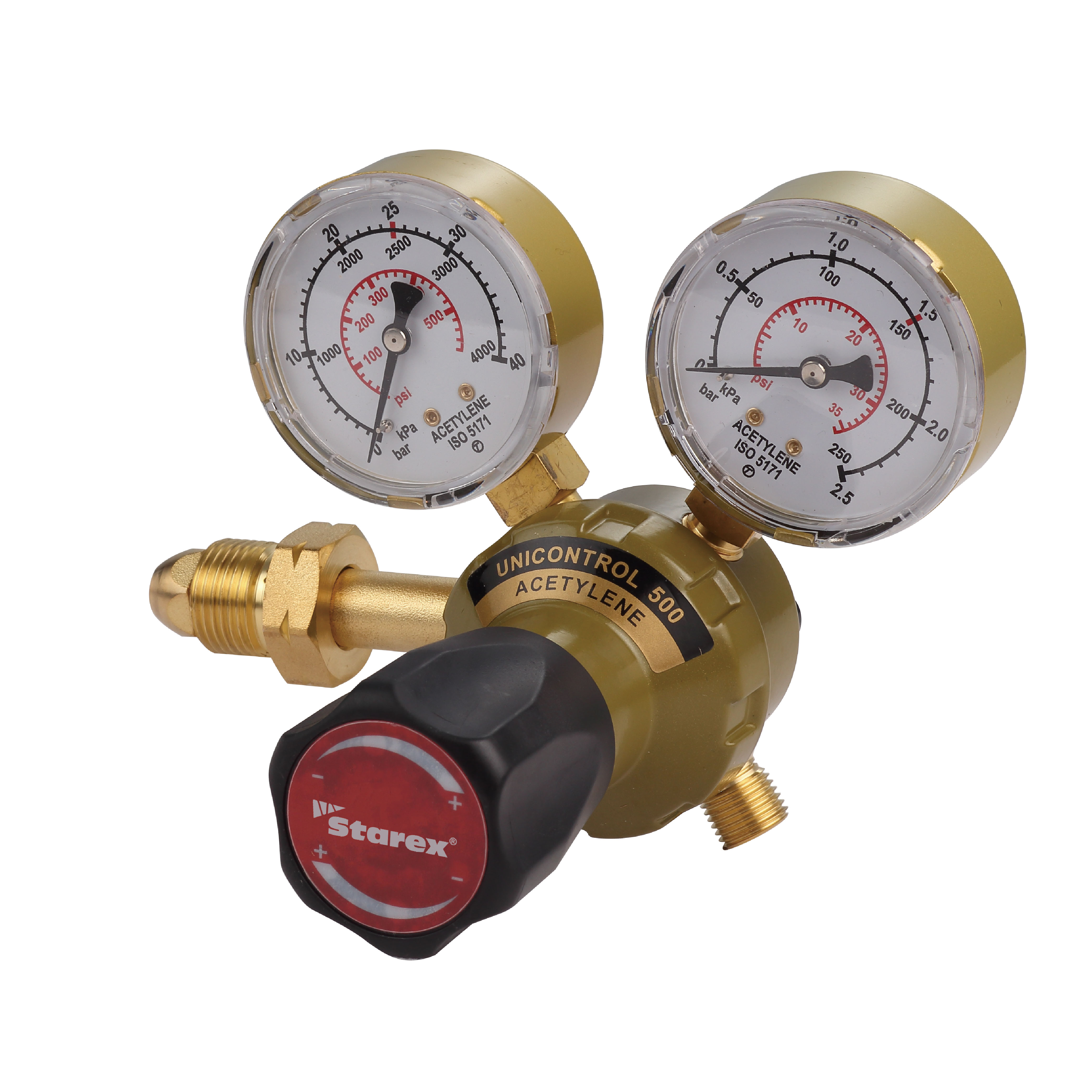 Regolatore UNICONTROL 500 per uso medio, ossigeno, acetilene e argon