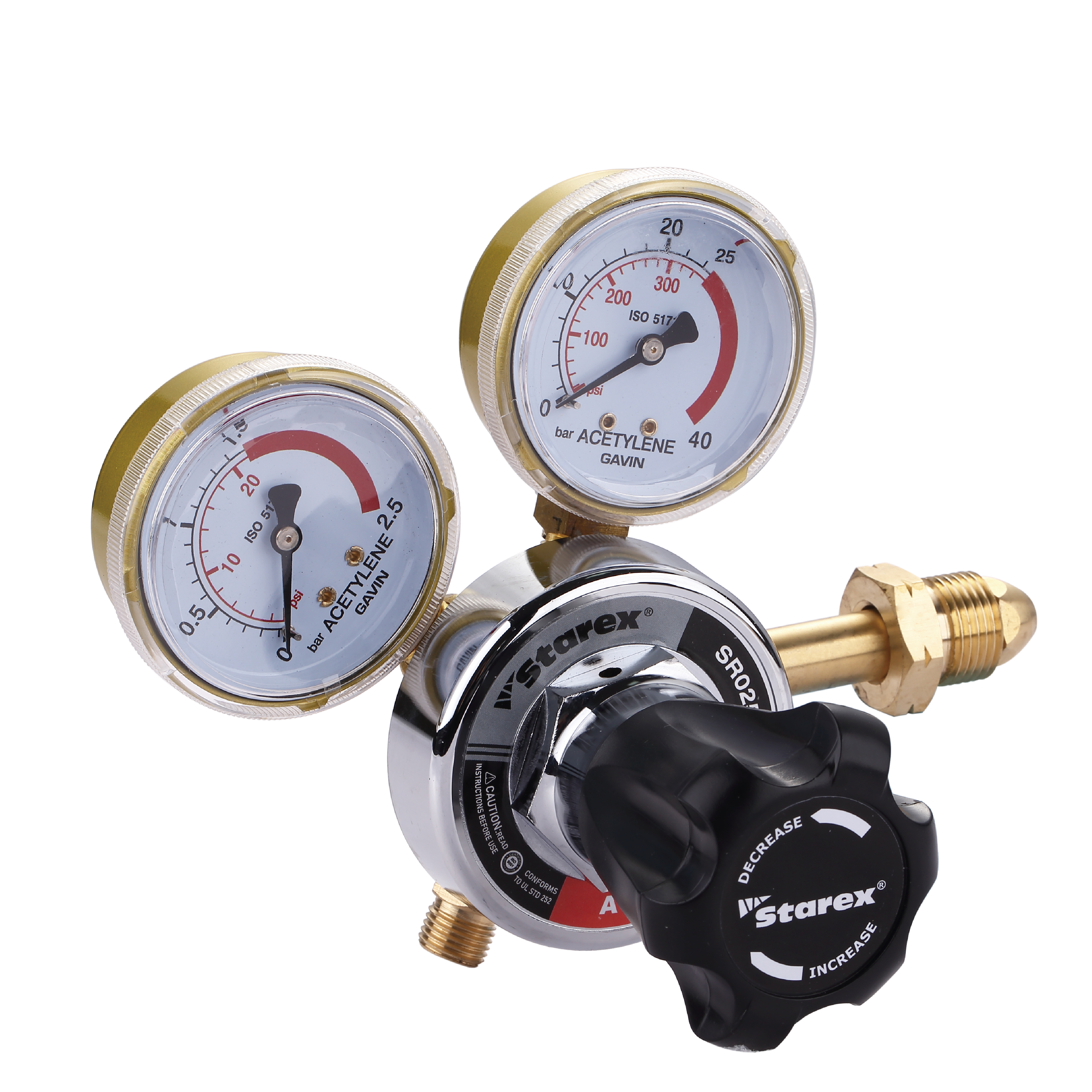 Regolatore serie Harris 25GX per uso medio, ossigeno, acetilene e argon