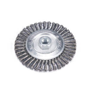Spazzole circolari in filo metallico con nodo intrecciato