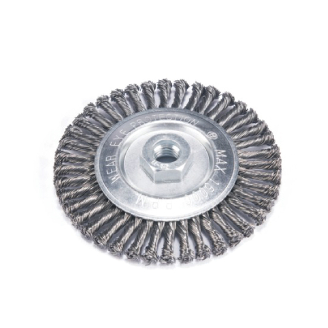 Spazzole circolari in filo metallico con nodo intrecciato